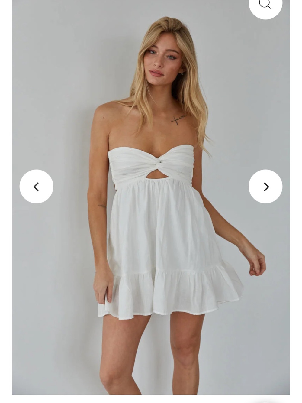 American Threads Savannah twist front romper/sundress size M white
